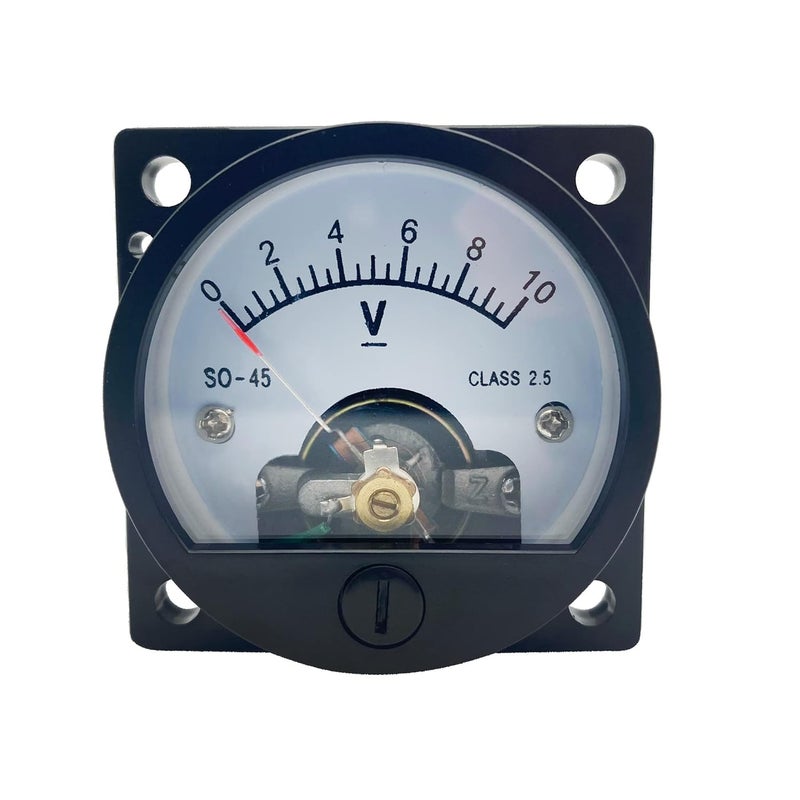 LEPEVNEY Analog Dial Panel Meter Voltmeter Gauge SO-45 DC 0-10V Round Current Measuring Ammeter - Image 1